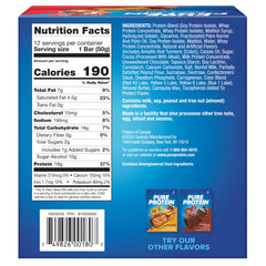 Pure Protein primer plano del crujiente de cono y cobertura de chocolate
