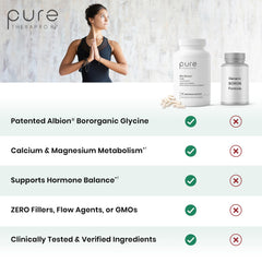 Pure Therapro Rx etiqueta nutricional legible con datos de 30 mg por cápsula