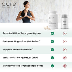 Pure TheraPro Rx comparación de tamaño de cápsula para referencia de uso