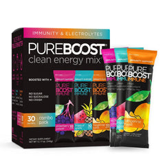 Pureboost frente del empaque mostrando diseño y beneficios visibles