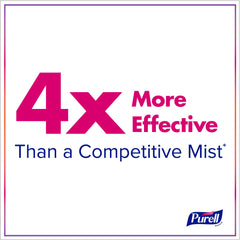 Purell spray en acción sobre manos mostrando rápida absorción y sensación fresca