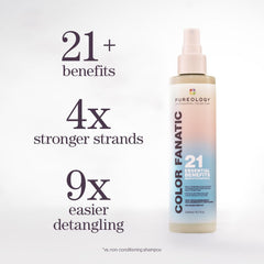 Pureology detalle del dosificador del Color Fanatic para desenredar y proteger
