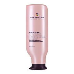Pureology frasco frontal mostrando el diseño y beneficio voluminizador