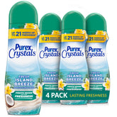 Purex envase frontal Tahitian Breeze mostrando etiqueta y tamaño práctico