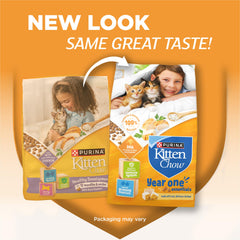 Purina Kitten Chow close-up of kibble texture for easy chewing benefit