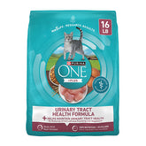 Purina ONE paquete frontal mostrando diseño y tamaño 16 lb con información clara