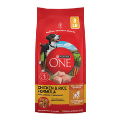 Purina ONE bolsa frente mostrando diseño rojo y beneficios visibles