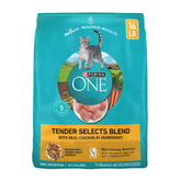 Purina ONE frente del empaque mostrando 16 lb y beneficios visibles