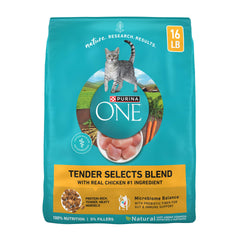 Purina ONE frente del empaque mostrando 16 lb y beneficios visibles