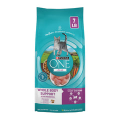 Purina ONE frente del paquete 7 lb mostrando marca y beneficio nutritivo