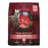 Purina ONE frente del empaque mostrando res y salmón y claridad de ingredientes