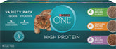 Purina ONE paquete frontal variedad que facilita elección de sabores
