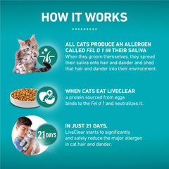 Purina ONE primer plano de ingredientes destacando pollo real y calidad