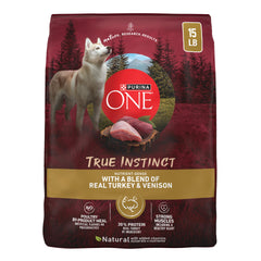 Purina ONE bolsa frontal 15 lb mostrando la marca y beneficio nutricional