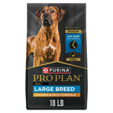 Purina Pro Plan bolsa frontal mostrando formula pollo y arroz y beneficios