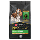 Purina Pro Plan frente del empaque muestra fórmula pollo y arroz, información clara