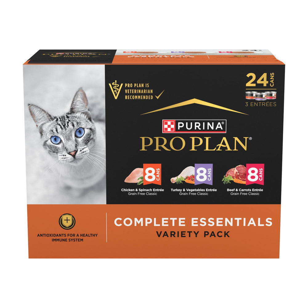 Purina Pro Plan primer plano del envase que muestra la marca y beneficio nutricional