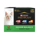 Purina Pro Plan pack frontal mostrando las 24 latas y variedad de sabores