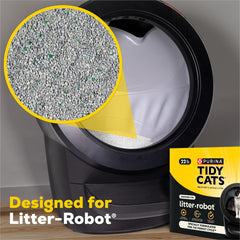 Purina Tidy Cats en Litter‑Robot demostrando compatibilidad y limpieza automática