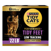 Purina Tidy Cats frente del empaque mostrando 22 lb y aroma Clean Linen
