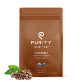 PURITY COFFEE paquete PROTECT frontal mostrando diseño y frescura