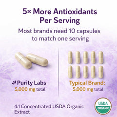Purity Labs cápsula en mano para evidenciar tamaño y comodidad