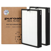 PuroAir filtro 400 frente del empaque mostrando garantía y recambio