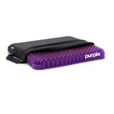 Purple cojín frontal mostrando GelFlex Grid y confort inmediato
