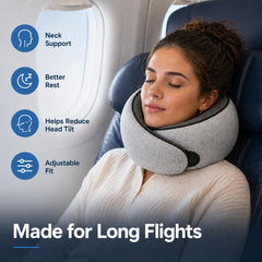 Purroch almohada en uso durante vuelo, estabilidad para la cabeza