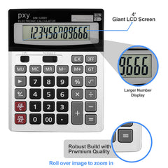 pxy calculadora en uso sobre escritorio facilitando cálculos en oficina