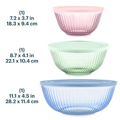 Pyrex primer plano del vidrio teñido, textura clara que conserva sabores