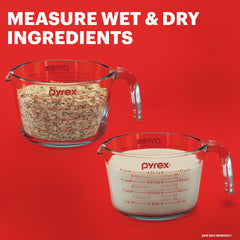 Pyrex handle and spout detail showing comfortable grip and drip-free pouring