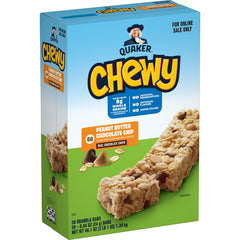 Quaker Chewy frente del empaque mostrando 58 barras y conveniencia