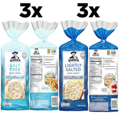 Quaker detalle de textura crujiente de la torta de arroz para ideas de topping