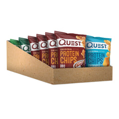 Quest bolsa abierta mostrando textura crujiente y beneficio saciante