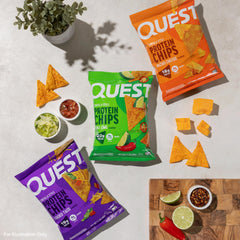 Quest etiqueta nutricional mostrando proteína y carbohidratos bajos