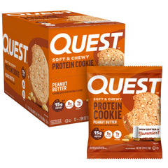 Quest front packaging showing 12-count carton and protein benefit