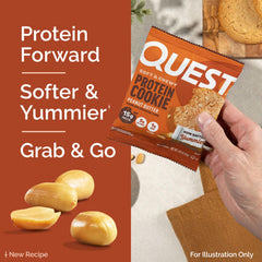 Quest individually wrapped cookie ready for on-the-go protein snack