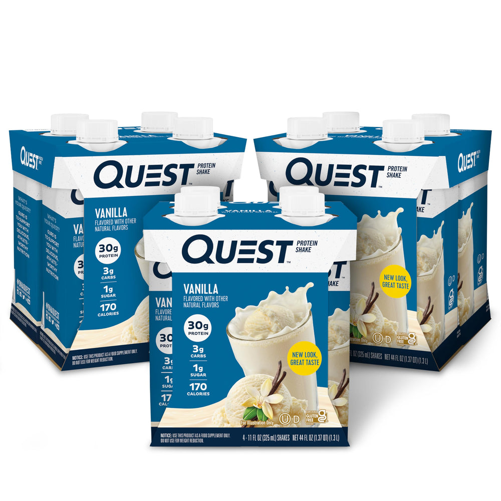 Quest front packaging showing 12-count and convenience benefit
