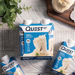 Quest bottle inside a gym bag demonstrating portability and postworkout use