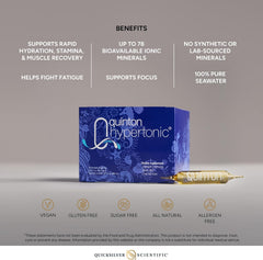 Quicksilver Scientific ampolla vertida en vaso, mezcla fácil y efecto inmediato