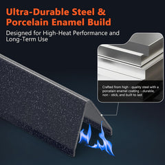 QuliMetal bars installed in Weber grill showing even heat protection for burners