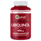 Qunol caja y botella frontal mostrando diseño y concentración 100 mg beneficio claridad