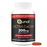 Qunol envase frontal mostrando diseño y cantidad 90 softgels, fácil identificación