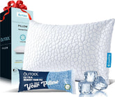 QUTOOL front view showing pillow and cool dual-sided cover for temperature control