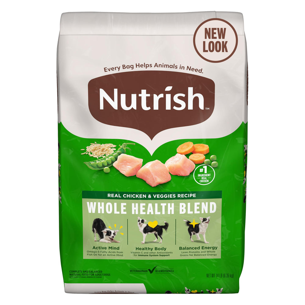 Rachael Ray Nutrish frente del empaque mostrando la marca y beneficio nutricional
