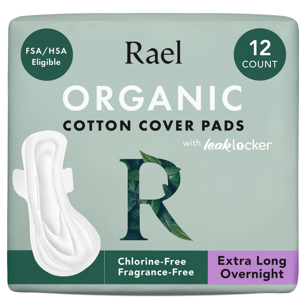 Rael paquete frontal XL Overnight mostrando cobertura y cantidad, protección confiable