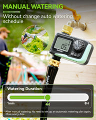 RAINPOINT large LCD display angled to show scheduling info and easy readability outdoors
