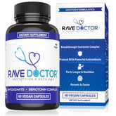 Rave Doctor frente del empaque mostrando presentación y beneficios