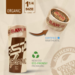 RAW cono siendo llenado y empacado para sesión rápida y limpia